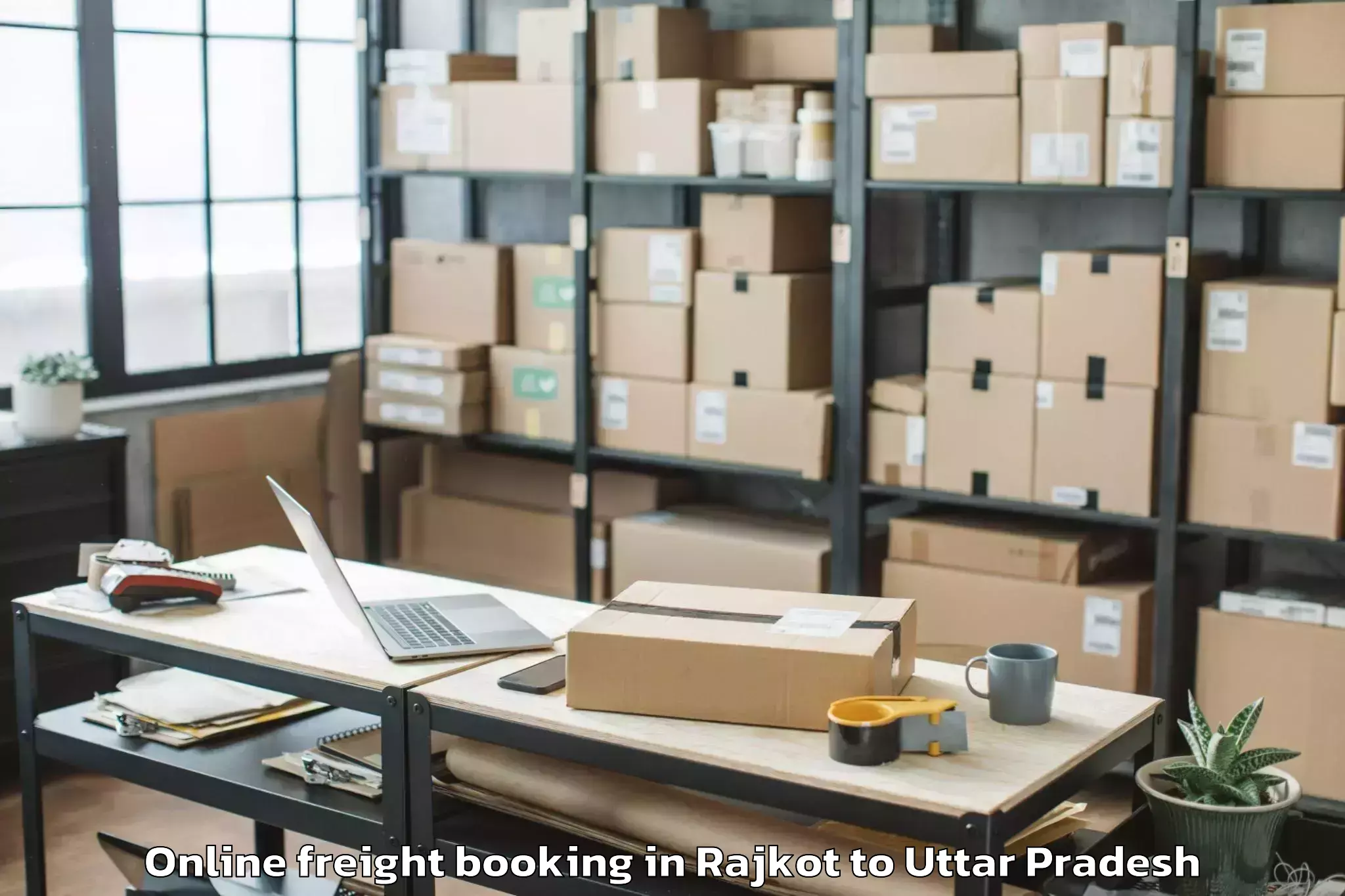 Hassle-Free Rajkot to Rampur Online Freight Booking